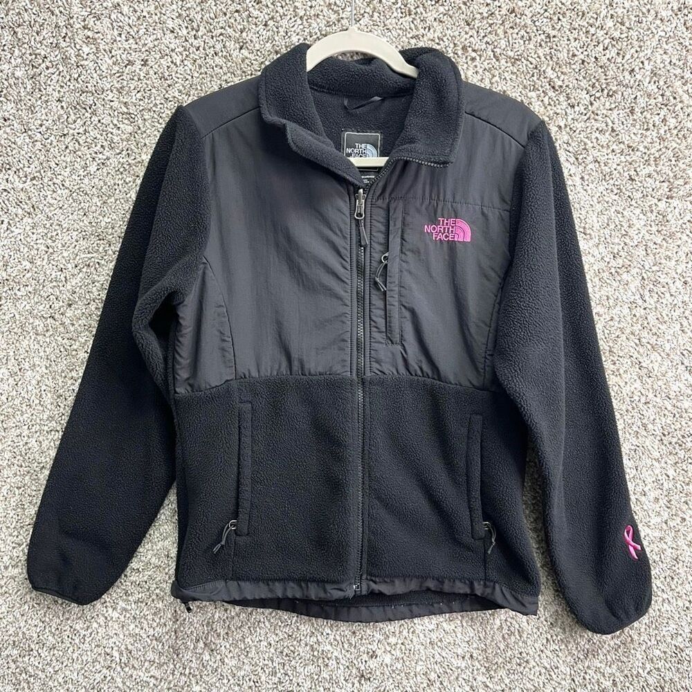 North Face Jacket Women’s S Denali Black & Pink Breast Cancer Awareness Ribbon